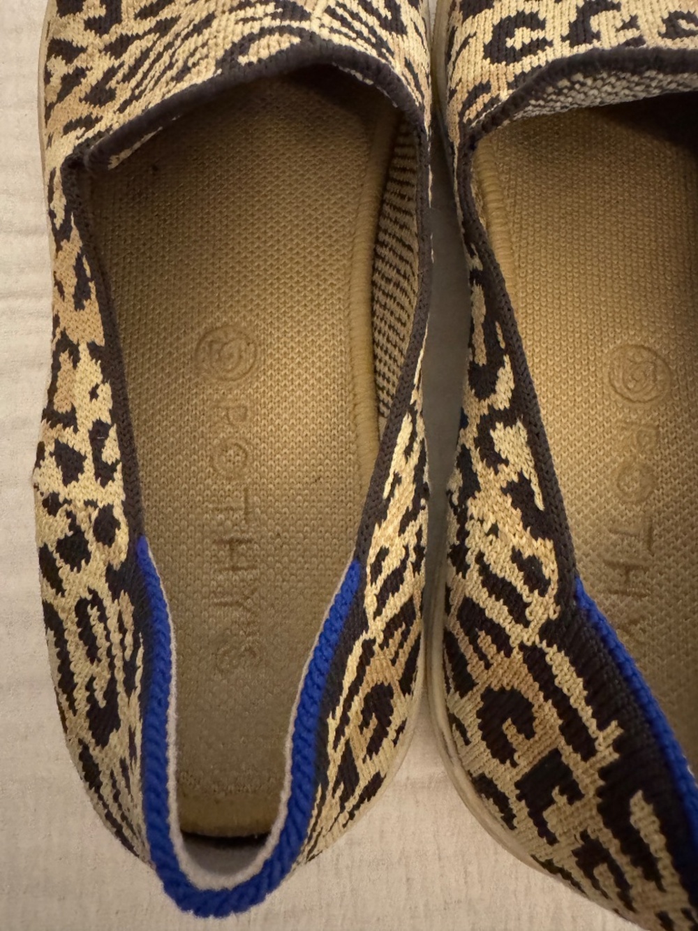 Rothy's The Original Slip On Sneaker Leopard Print Size 8.5 - Picture 5 of 8